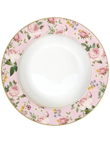 Set de 6 Plato Hondo Chant Des Roses