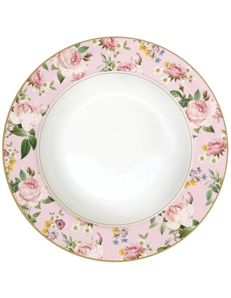 Set de 6 Plato Hondo Chant Des Roses