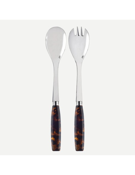 Set de Servir Ensalada Djembe Faux Tortoise