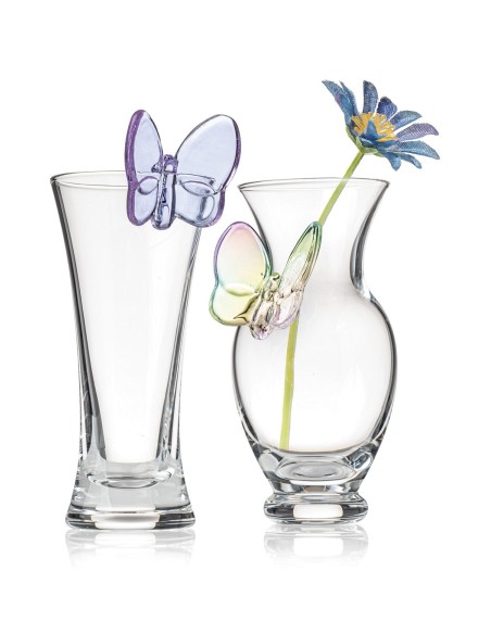 Set de 2 Florero con Mariposa