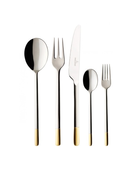 Set de 30pzs Cubiertos Ella con Oro