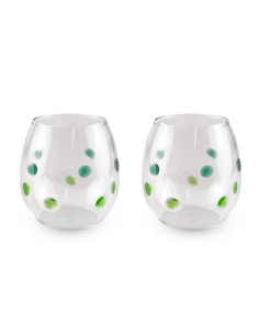 Set de Vasos de Mancha Verdes