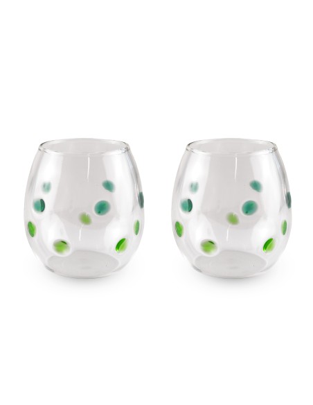 Set de Vasos de Mancha Verdes