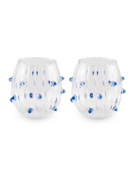 Set de 2 Vasos Espinas Azules