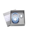 Set Treccia Porta Chupetes Azul