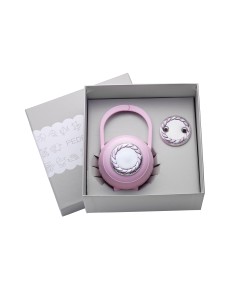 Set Treccia Porta Chupetes Rosa