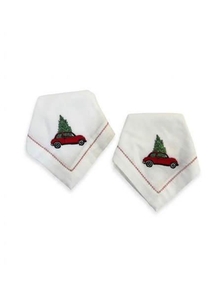 Set de 2 Servilleta Carro Rojo