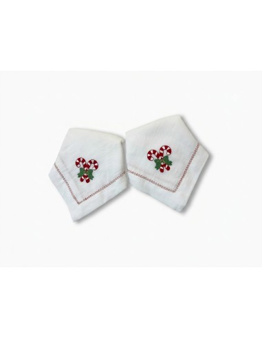 Set de 6 Servilleta Christmas Candy Canes