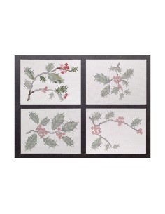 Individuales Ditsy Holly Multicolor