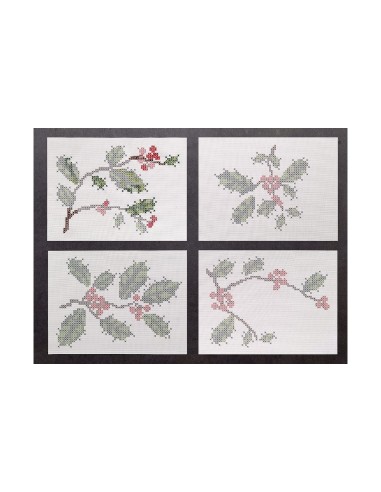 Individuales Ditsy Holly Multicolor