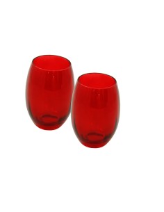 Set de 2 Vasos de Agua Rojo Royal