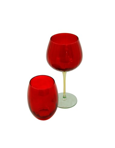 Set de 2 Vasos de Agua Rojo Royal