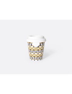 Vaso de Capuchino Jaune et Bleu