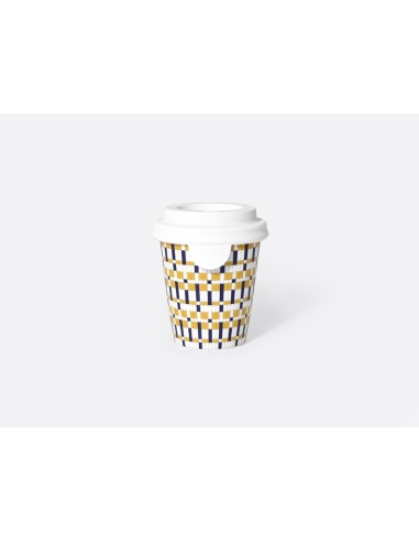 Vaso de Capuchino Jaune et Bleu