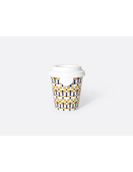 Vaso de Capuchino Jaune et Bleu