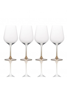 Set de 4 Copas de Vino Tinto Gianna - Ámbar