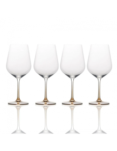 Set de 4 Copas de Vino Tinto Gianna - Ámbar