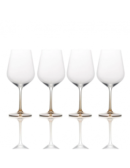 Set de 4 Copas de Vino Tinto Gianna - Ámbar