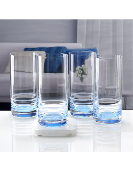 Set de 4 Vasos Highball Cal Blue Ombre