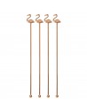 Set de 4 Mezcladores de Bebidas Flamingo - Bronce