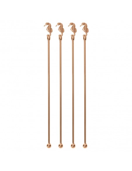 Set de 4 Mezcladores de Bebidas Caballitos - Bronce