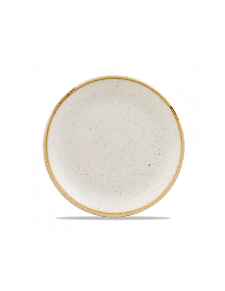 Plato Postre Stonecast - Blanco