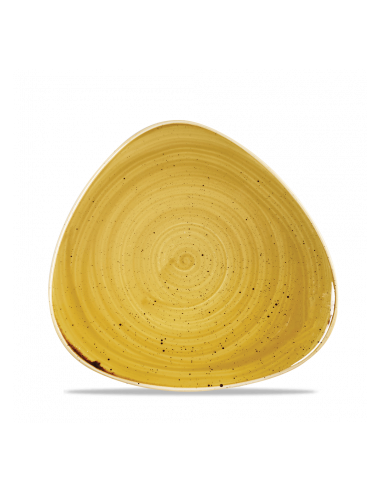 Plato Pan Triangular Stonecast - Mostaza