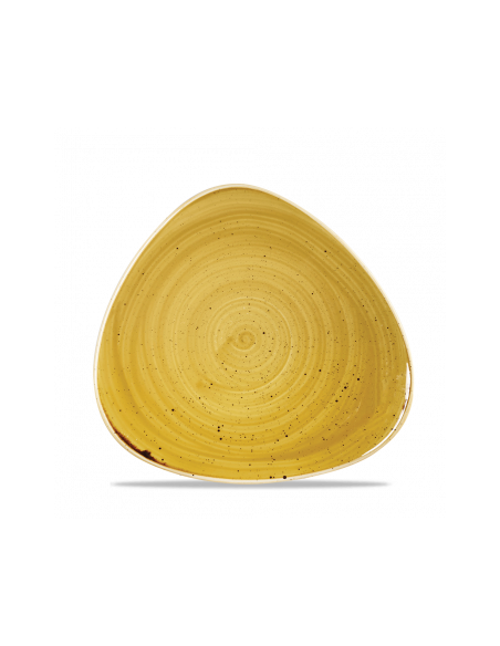 Plato Pan Triangular Stonecast - Mostaza