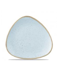 Plato Pan Triangular Stonecast - Azul Claro