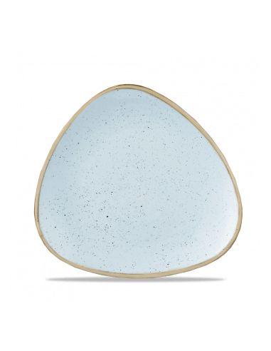 Plato Pan Triangular Stonecast - Azul Claro