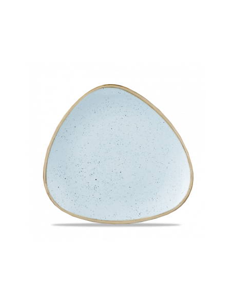 Plato Pan Triangular Stonecast - Azul Claro