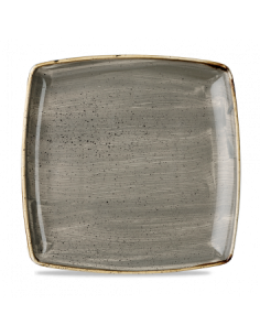Plato Cuadrado Stonecast - Gris