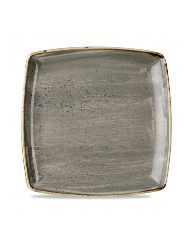 Plato Cuadrado Stonecast - Gris