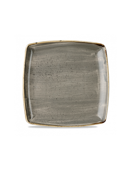 Plato Cuadrado Stonecast - Gris