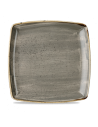 Plato Cuadrado Stonecast - Gris