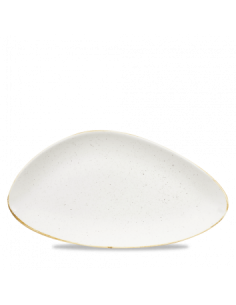 Platón Rectangular Triangular Stonecast - Blanco