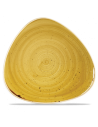 Plato Llano Triangular Stonecast - Mostaza