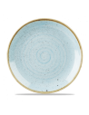 Plato Llano Stonecast - Azul Claro