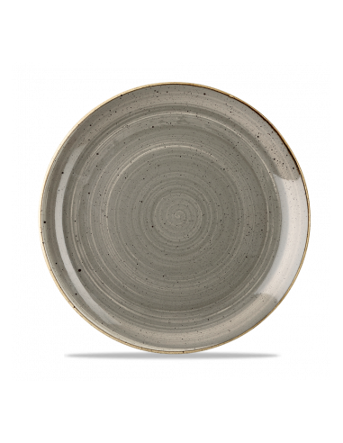 Plato Llano Stonecast - Gris