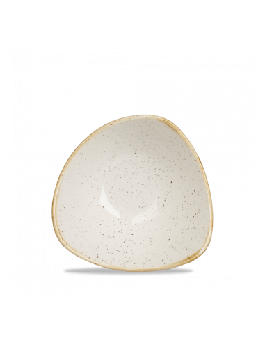 Bowl Individual Triangular Stonecast - Blanco