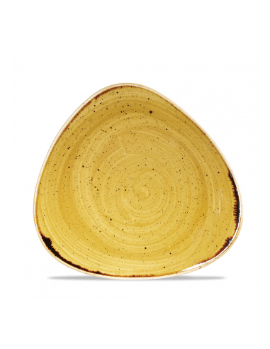 Plato de Postre Triangular Stonecast - Mostaza