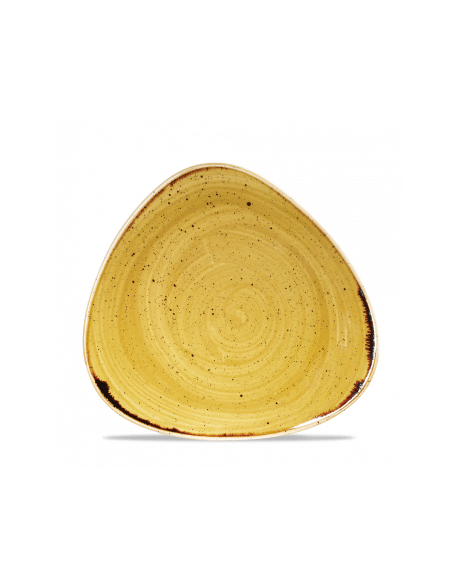 Plato de Postre Triangular Stonecast - Mostaza