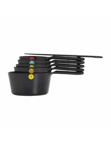 Set de 6 Tazas Medidoras - Negro