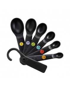 Set de 7 Cucharas Medidoras - Negro
