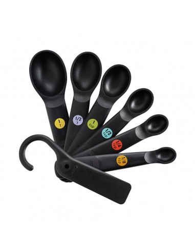 Set de 7 Cucharas Medidoras - Negro