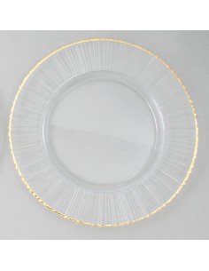 Set de 4 Platos Ray/Gold Rim