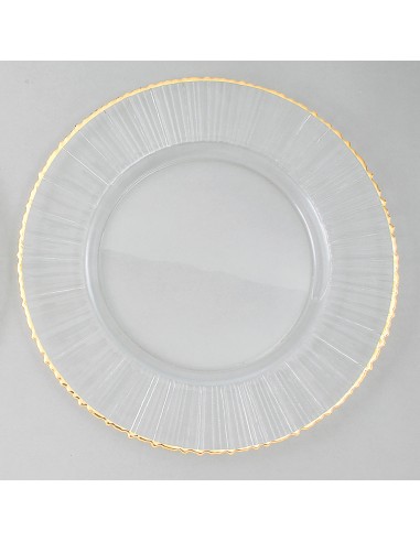 Set de 4 Platos Ray/Gold Rim