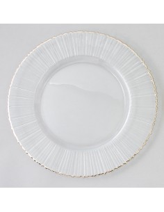 Set de 4 Platos Ray/Silver Rim Chargers