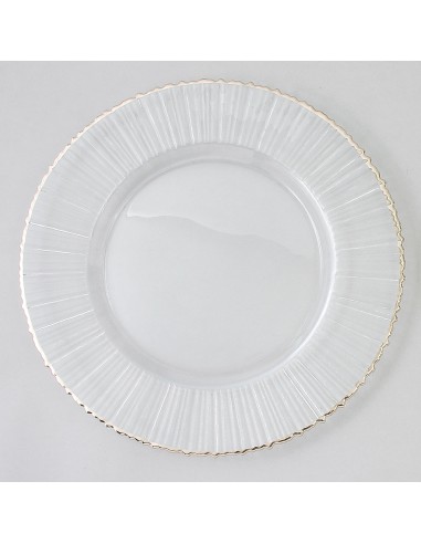 Set de 4 Platos Ray/Silver Rim Chargers