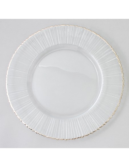 Set de 4 Platos Ray/Silver Rim Chargers